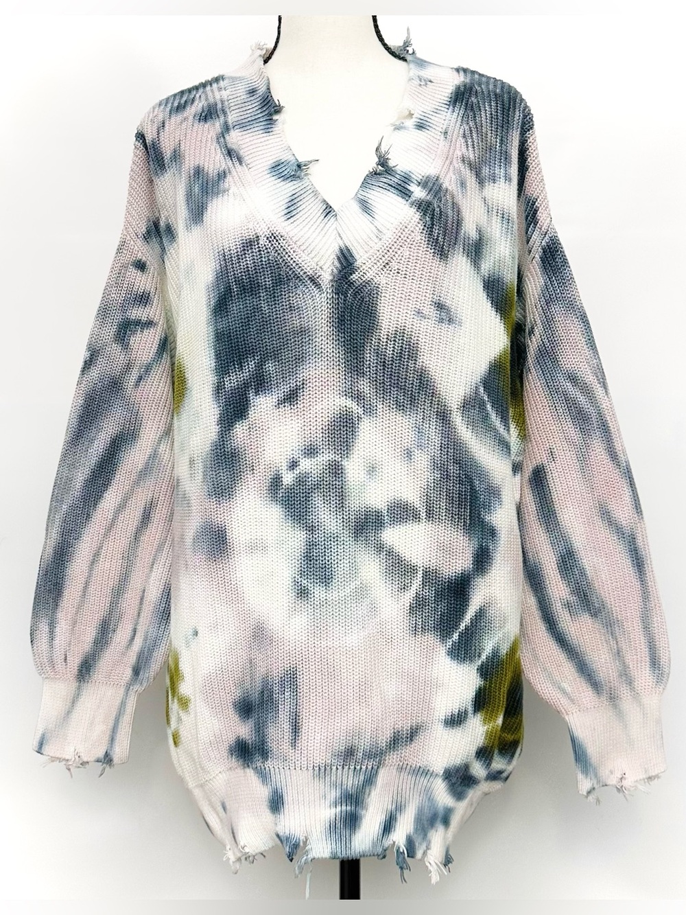 YoungFabulous&Broke V-Neck tie-dye Sweater